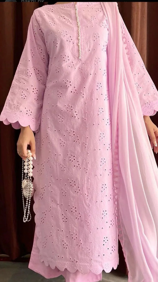 2 Pieces - Chikankari Kurta with Dupatta